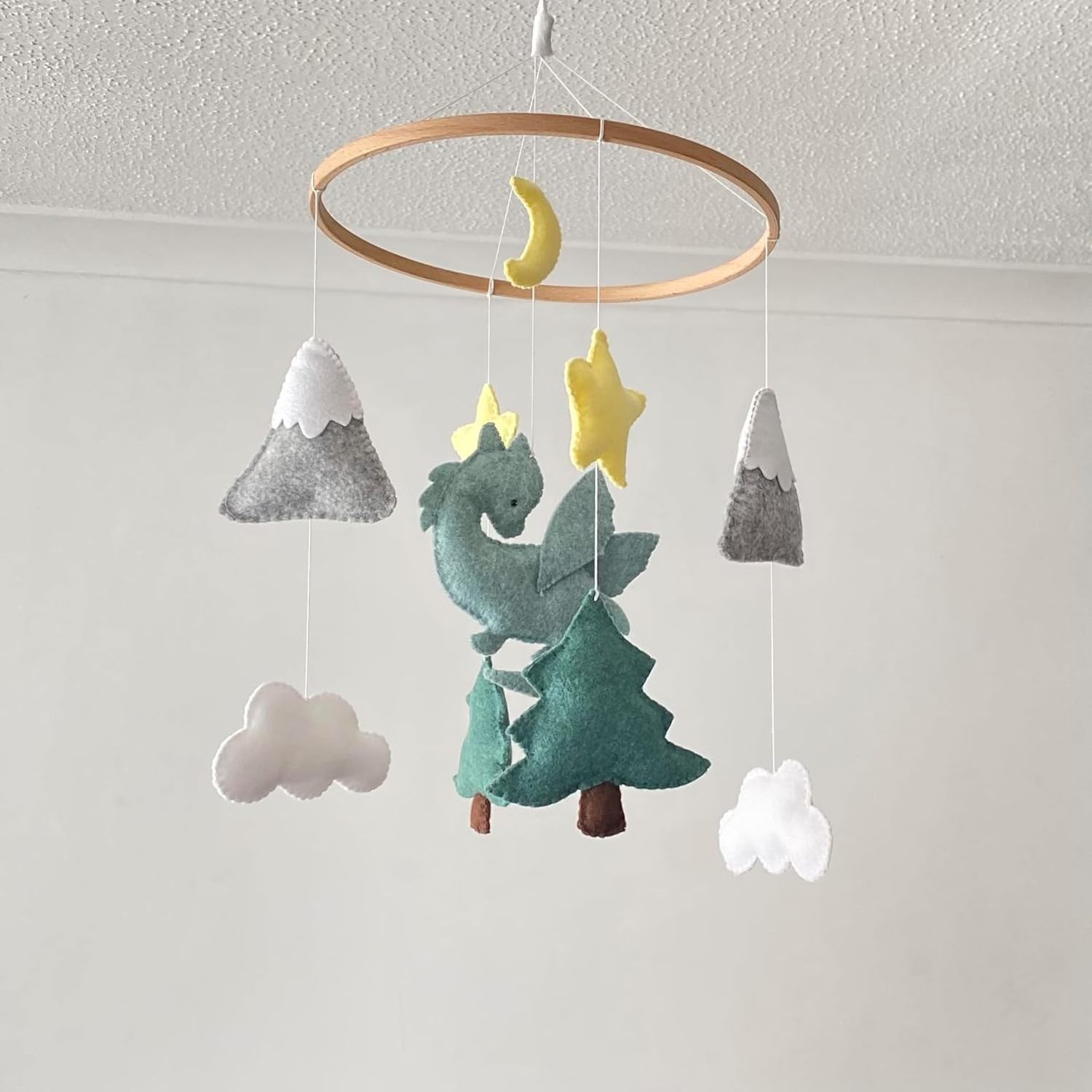 Dragon baby mobile Fantasy nursery decor Fairy tale nursery baby room decor