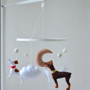 Baby mobile puppy Gender neutral nursery decoration Dog crib mobile