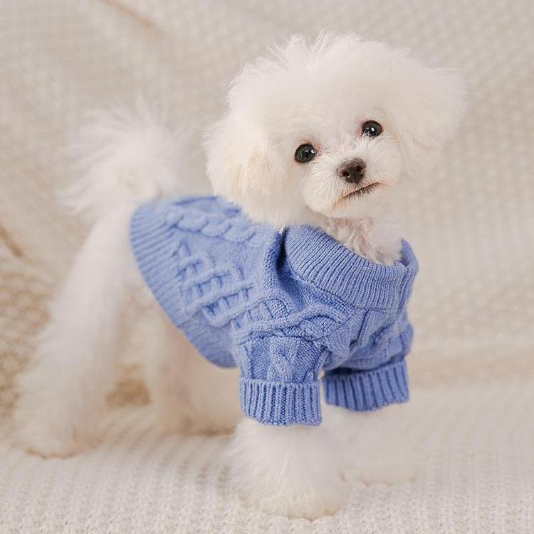 New Arrival Twist Knit Pullover Knit Patterns For Custom Logo Pet Dog Sweaters Large