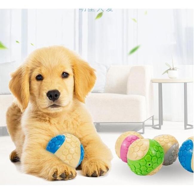 Color matching plaid pet squeaky toy ball 6cm dog toy pet interactive toy