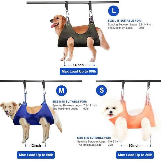 New Design Pattern Upgrade Sling Pet Dog Grooming Nail Hammock Harness For grooming For dogs cats