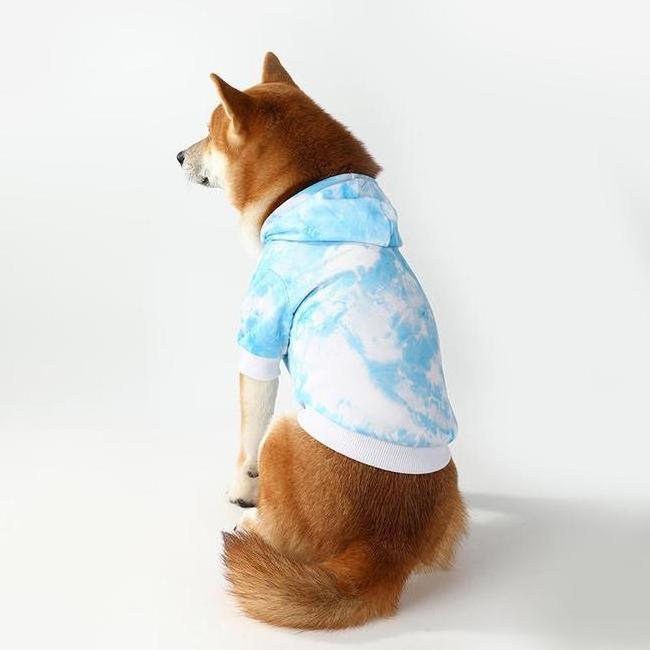 Large Dog Clothes Tie Dye Dog Hoodie Spring Pets Clothing Dog Sweatshirts