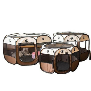 Portable Foldable Pet Tent Kennel Octagonal Fence Puppy Shelter Easy To Use Outdoor Easy Operation Large Dog Cage