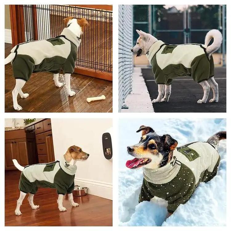 Custom Pet Clothes Solid Color Luxury Manufactures Full Leg Dog Coat Greyhound Small Cat Jacket Dog Clothes Dog Fleece Jumper