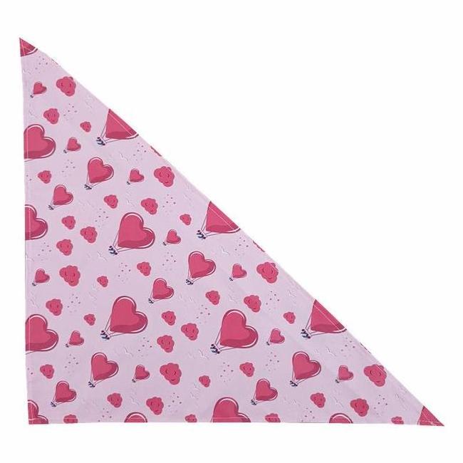 Valentines Day Printing Cat and Dog Bib Bandanas Polyester Cotton Cheap Pets Bandanas