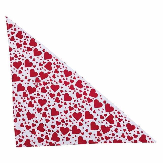 Valentines Day Printing Cat and Dog Bib Bandanas Polyester Cotton Cheap Pets Bandanas