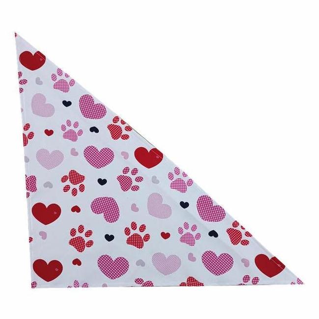 Valentines Day Printing Cat and Dog Bib Bandanas Polyester Cotton Cheap Pets Bandanas