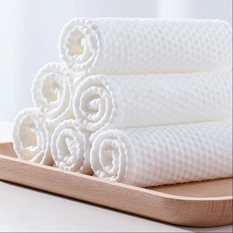 Hot disposable hair towel bulk for household cotton hair towel Absorbent quick drying disposable hair towel for spa beauty salon