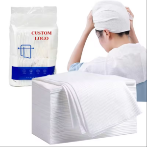 Hot disposable hair towel bulk for household cotton hair towel Absorbent quick drying disposable hair towel for spa beauty salon