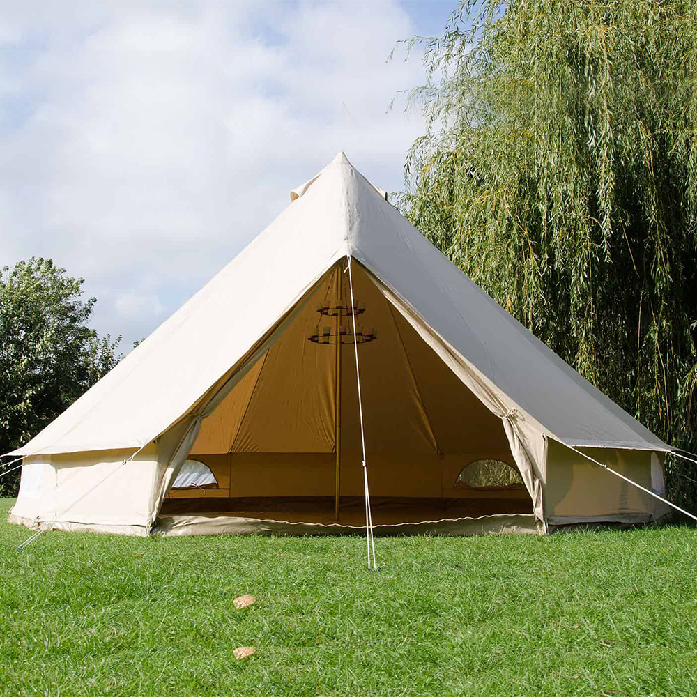 2022 Glamping party bell tent Heavy Duty 4m/5m6m/7m Luxury Cotton Canvas Bell Tent For Glamping