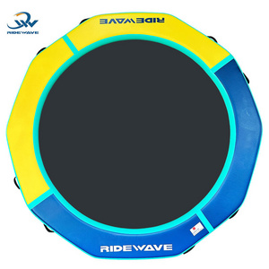 RIDEWAVE CUSTOM 10ft Inflatable Circular Water Hammock Water Sport Inflatable Circular Mesh Dock Floating Platform Dock For Sale