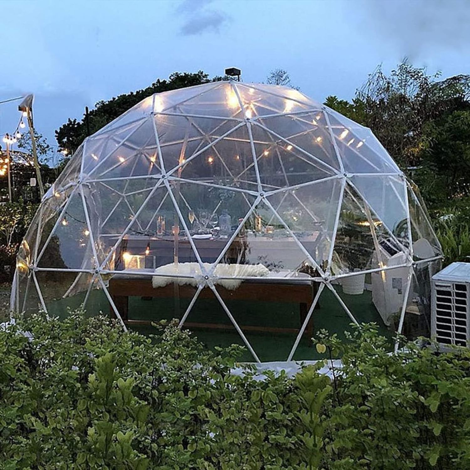 CUSTOM Big Transparent PVC Igloo Geodesic Dome Tent Large Transparent ECO Living Camp Geodesic Luxury Resort Dome Tent for Sale