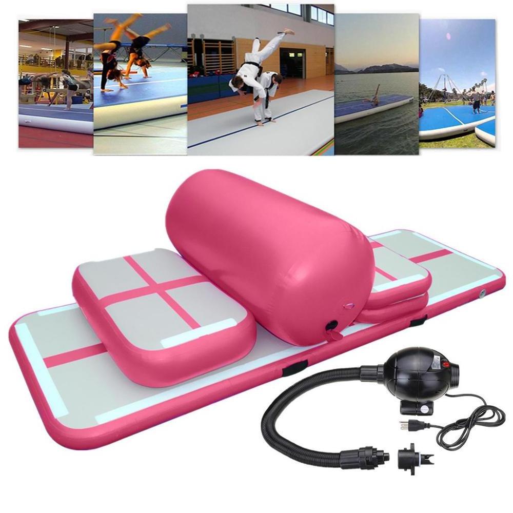 Inflatable Air Track Floor pro Inflatable Gymnastics Pad Tumbling Mat Training Set 1.2MM DWF airtrack