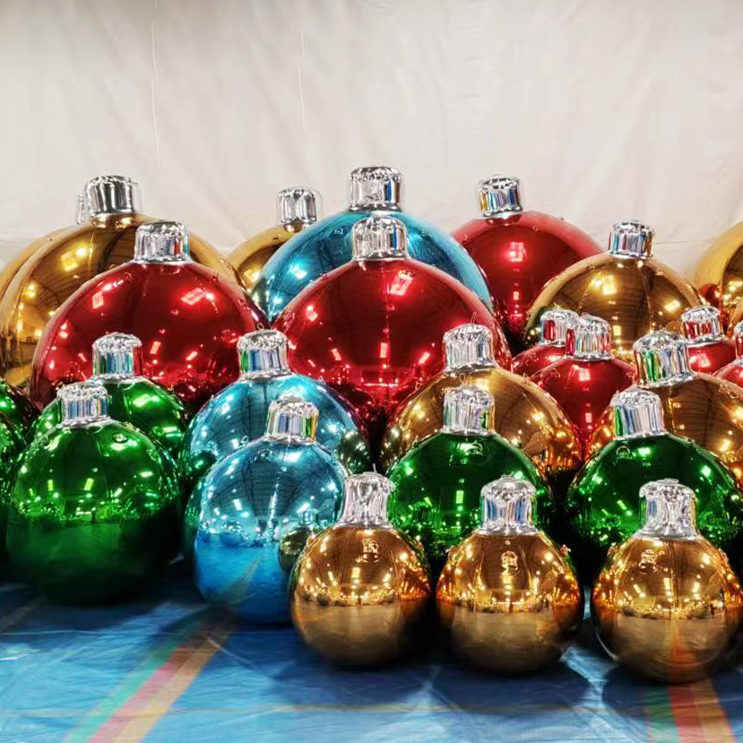 Custom Inflatable Mirror Ball Giant Christmas Ball Ornament Big Shinny Balloons Shiny Ornament Large Shiny Balls For Decoration