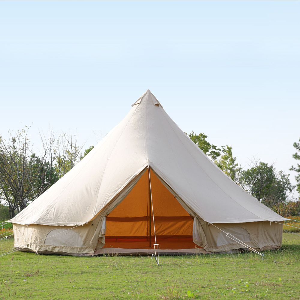 2022 Glamping party bell tent Heavy Duty 4m/5m6m/7m Luxury Cotton Canvas Bell Tent For Glamping