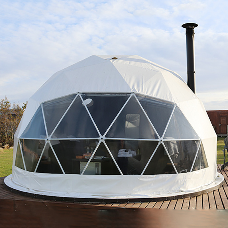 CUSTOM Big Transparent PVC Igloo Geodesic Dome Tent Large Transparent ECO Living Camp Geodesic Luxury Resort Dome Tent for Sale