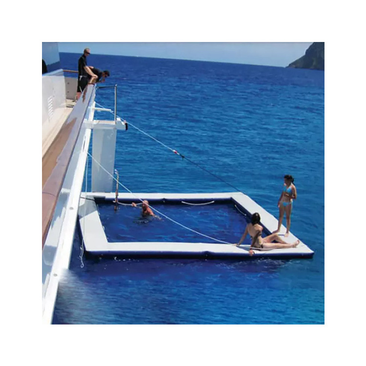 2022 Jellyfish Protection Floating ocean pool Yacht swimming  Inflatable Sea Pool With Net