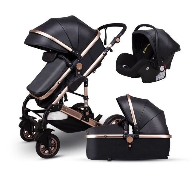 China easy foldable Baby jogger newborn Stroller 3 in 1 pram branded foldable 3 pieces for 0-3 years babies