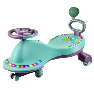 2024 Four Pu Wheels Licensed Cheap Sit to Stand Toddler Baby Ride On Car Electric Toy Kids Swing Wiggle Car With Music