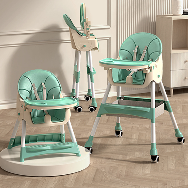 multifunctional high chair foldable portable  dining chairs feeding booster seat children baby dining table and chair