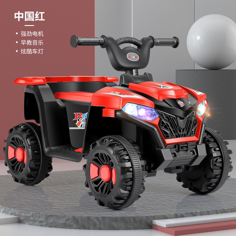 2024 New Children's Electric Beach Car Four-wheel Rechargeable Toy Car 1-6 Years Old Baby Cross-country Ride On Atv Car For Kids