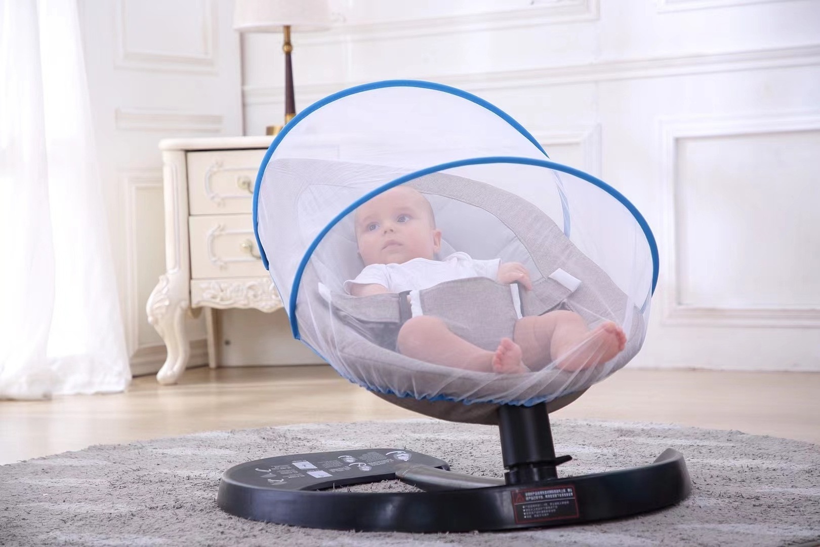 Electric baby cradle multifunctional adjustable high chair baby feeding plastic dinning kids table and baby feeding chair