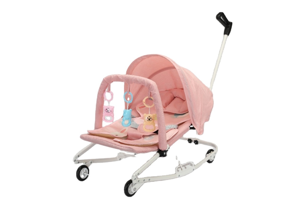 Detachable and washable foldable baby chair, convenient to sit on, recline on, rocking bed, soothing chair, rocking and sliding