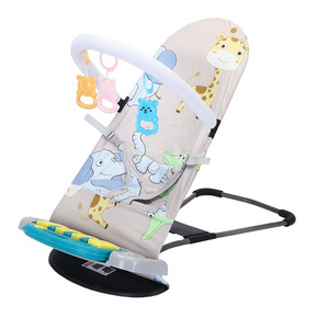 Sleep artifact with music shaker foldable foot pedal piano keys newborn toddler toy baby cradle chair