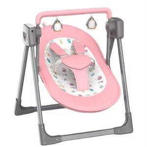 Electric baby rocking chair with adjustable multifunctional newborn seat, automatic crib, swing, bouncing safety baby chair