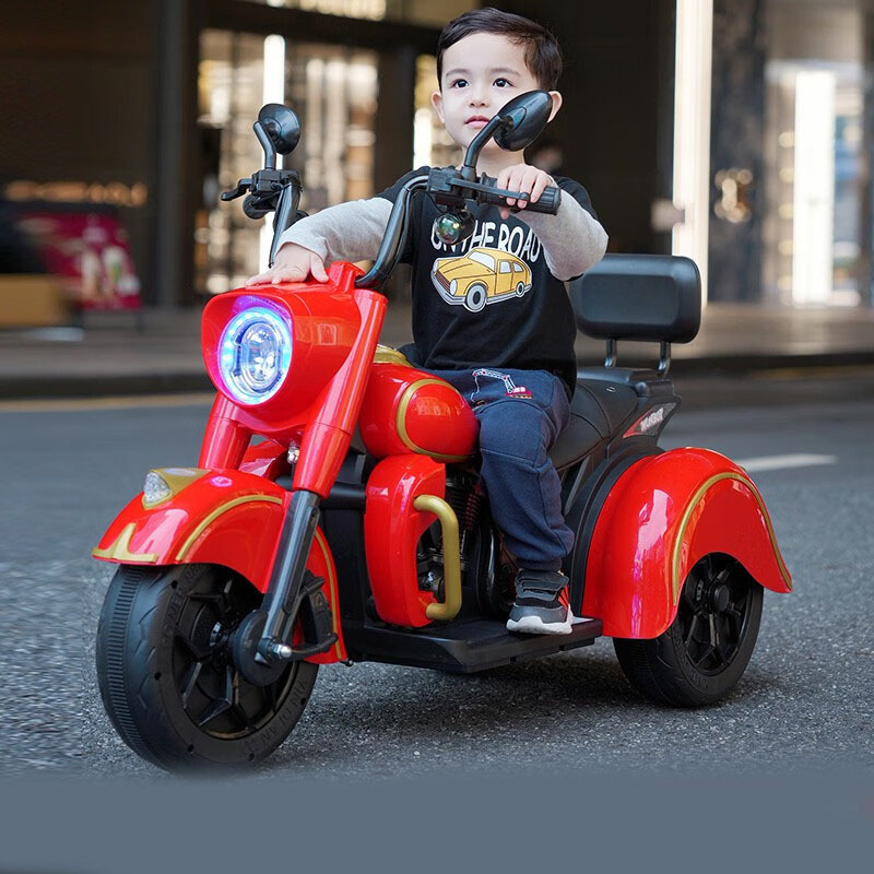 2024 Kid Manually Turn The Handle Motorcycles Cool Lights Electric Motor Wholesale Children's Toy Cars Dual-drive Motorcycle