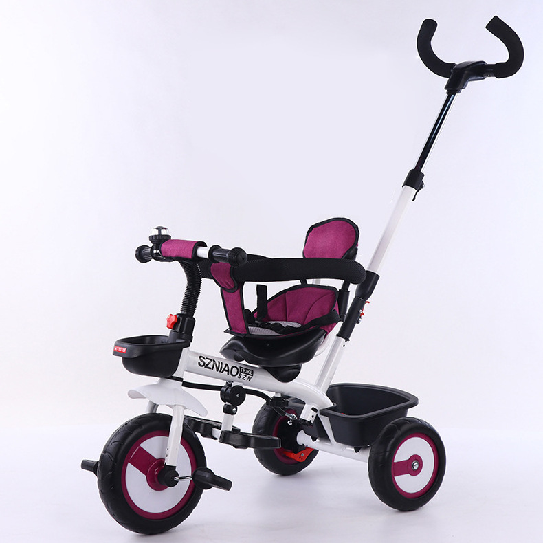 China OEM ODM Super Fashion Leather Stroller Baby with Egg Shape Light and Safe Baby Stroller 3 in 1