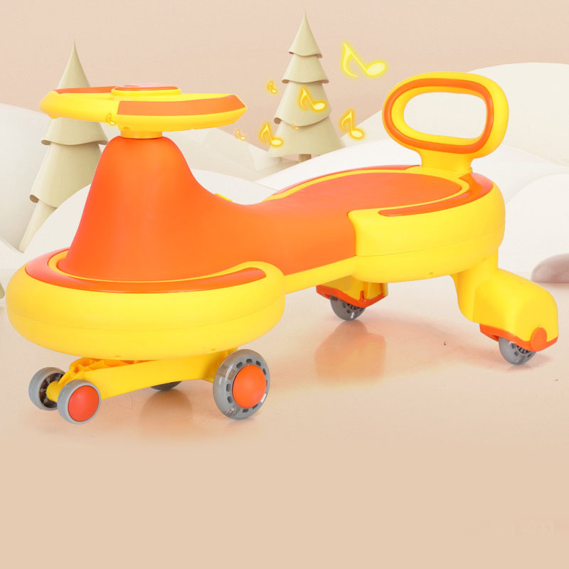 Children's Twist Car Universal Wheel Swinging Car Can Seat Adult and Male Baby Toys Anti rollover Silent Wheel Niu Niu Car