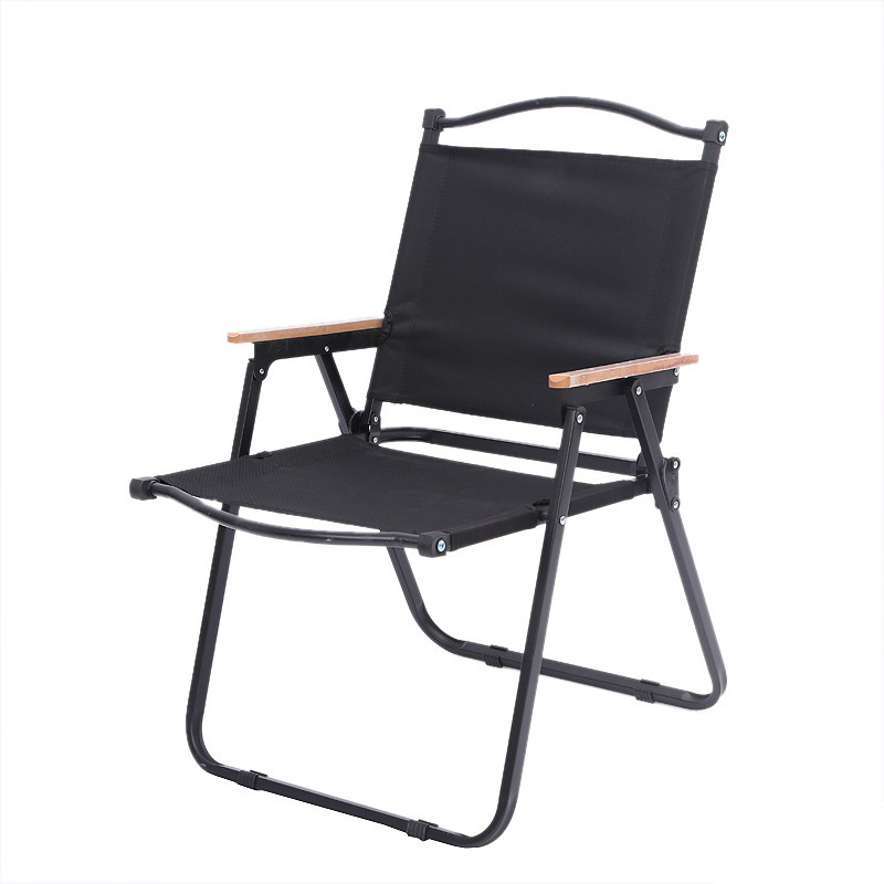 2024 Hot selling Stackable Portable Camping Chair Comite Wooden Camping Chair Picnic Folding Chair Safe and Comfortable