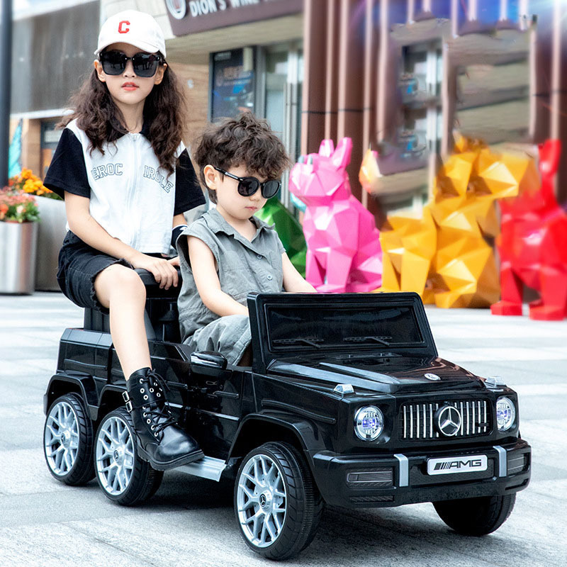 Six wheeled Mercedes Ben z Big G children's electric off-road vehicle, enlarged two seater new remote-controlled rocking toy car