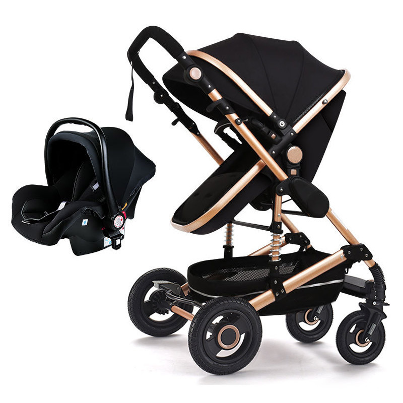 Multi functional baby stroller High landscape four in one basket stroller Two way portable folding car set baby cart