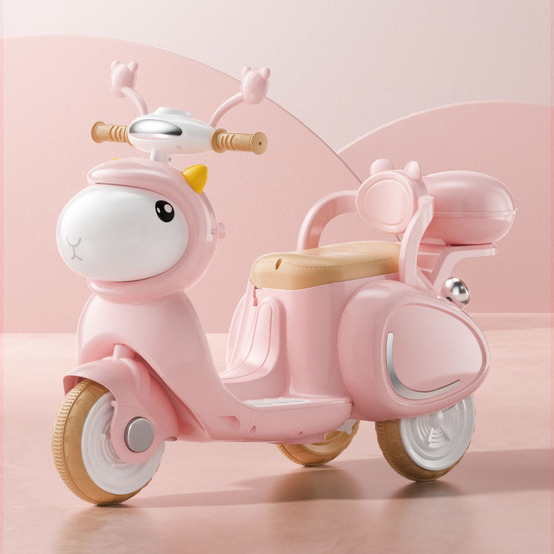 2024  Children Motorcycle New Products Cute Baby Electric Toy Vespa Scooter Car for Kids with Music Light