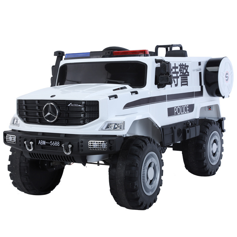 Off road children's electric vehicle, police fire protection model, four-wheel drive 12V7 large battery, two seat safety