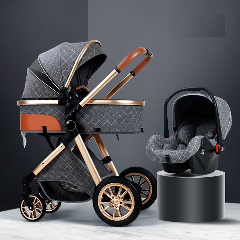 China easy foldable Baby jogger newborn Stroller 3 in 1 pram branded foldable 3 pieces for 0-3 years babies