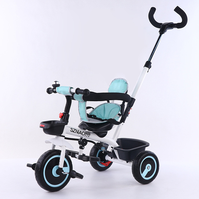 China OEM ODM Super Fashion Leather Stroller Baby with Egg Shape Light and Safe Baby Stroller 3 in 1