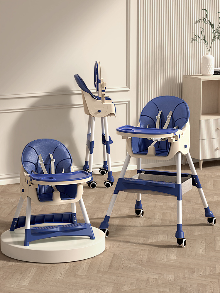 multifunctional high chair foldable portable  dining chairs feeding booster seat children baby dining table and chair