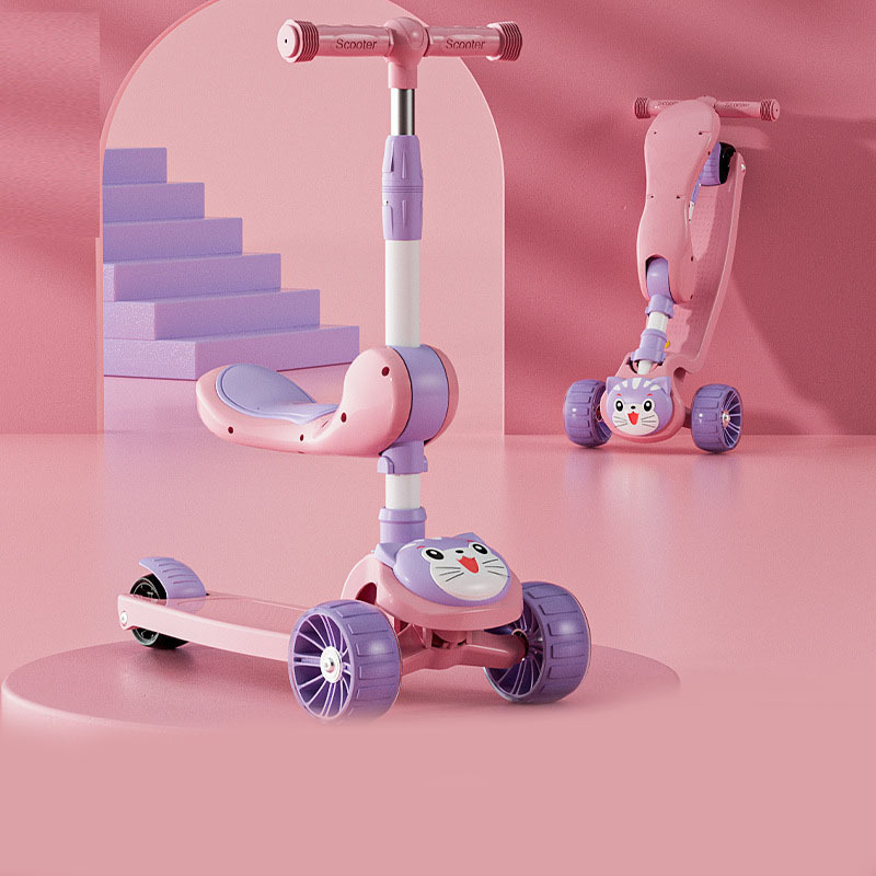 Hot Selling Luggage Scooter Kids Pulled Wheel Kick Toy Scooter Baby Adjustable Children Foot Scooter Or 2-8 Year Kids