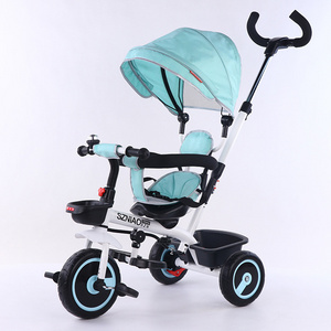 China OEM ODM Super Fashion Leather Stroller Baby with Egg Shape Light and Safe Baby Stroller 3 in 1