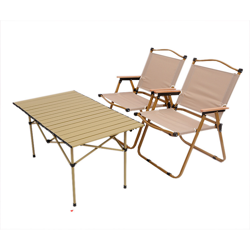 2024 Hot selling Stackable Portable Camping Chair Comite Wooden Camping Chair Picnic Folding Chair Safe and Comfortable