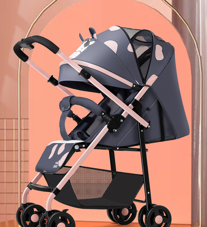 Safe Baby Stroller 3 in 1 Two Way Kids Travel Seat Pram Cart Carrier Carriage Portable Baby Trolley Stroller