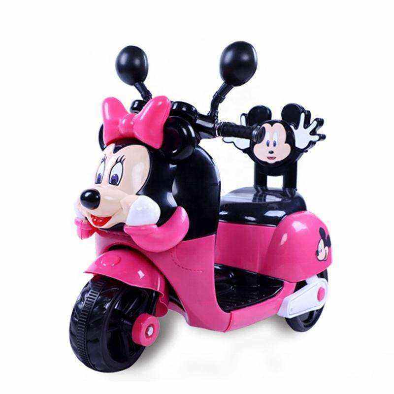 children Lovely mickey minnie cartoon three wheel kids electric motorcycle