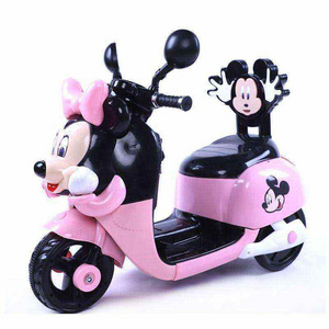 children Lovely mickey minnie cartoon three wheel kids electric motorcycle