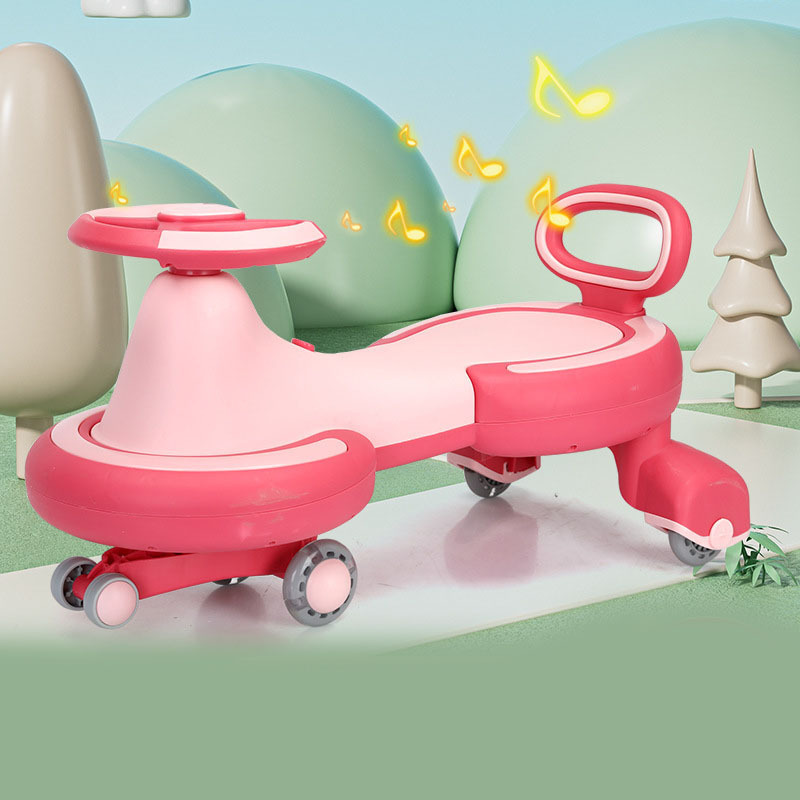 Children's Twist Car Universal Wheel Swinging Car Can Seat Adult and Male Baby Toys Anti rollover Silent Wheel Niu Niu Car