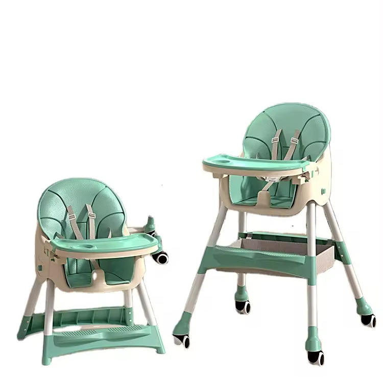 multifunctional high chair foldable portable  dining chairs feeding booster seat children baby dining table and chair