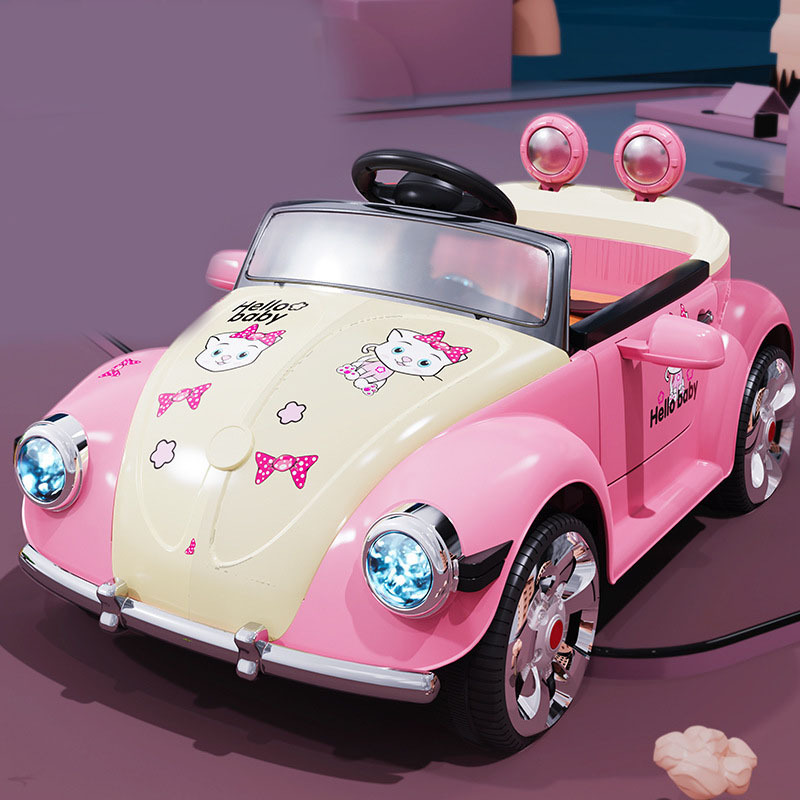 2024 New Children's Electric Car Cute with Remote Control Suitable for Pink Electric Cars for Children Aged 3-10