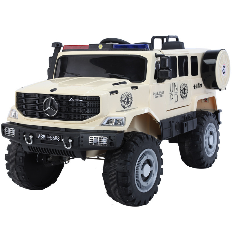 Off road children's electric vehicle, police fire protection model, four-wheel drive 12V7 large battery, two seat safety